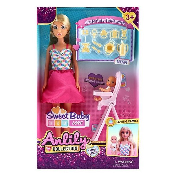 Лялька Мама з малюком 30 см, одяг, шарнірні суглоби, аксесуари, 616316