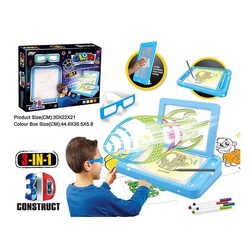 Дошка 3D проекційна YM827 світло, на батарейках