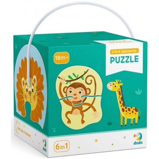 Пазли дитячі 4 в 1 Baby puzzle Дикі тварини 300153, DoDo, 4 зображення