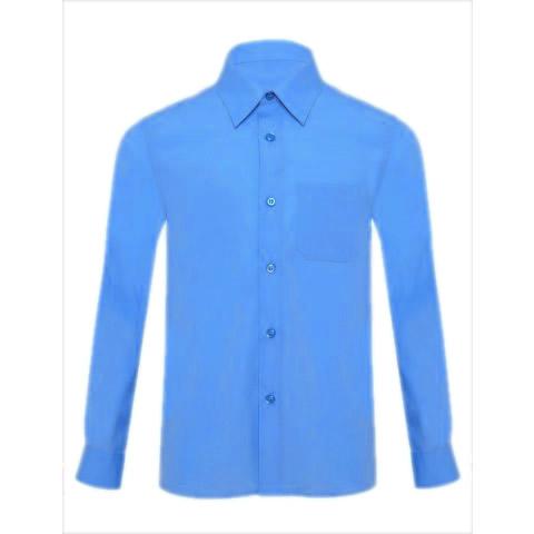 Рубашка для мальчика, длинный рукав, синяя(150124), ТМ Гротекс