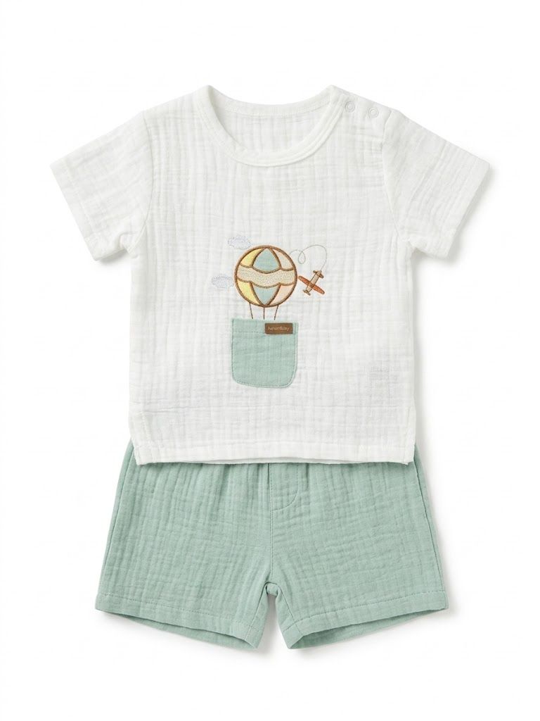 Костюм для мальчика, бирюзовый (6642), Nanon baby