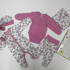 Комплект одежды для новорожденной девочки, 5 предмета, розово-белый (108560), Smil (Смил)