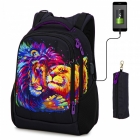 Рюкзак подростковый, повседневный, USB порт два отдела (57-29), SkyName