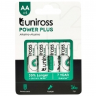 Батарейка Uniross Power Plus Alkaline, 1.5V - PK4, лужна, AA, 4 шт