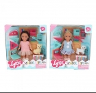 Лялечка 2 види, 12 см, знімне взуття, шолом, мотоцикл, улюбленець, 4608