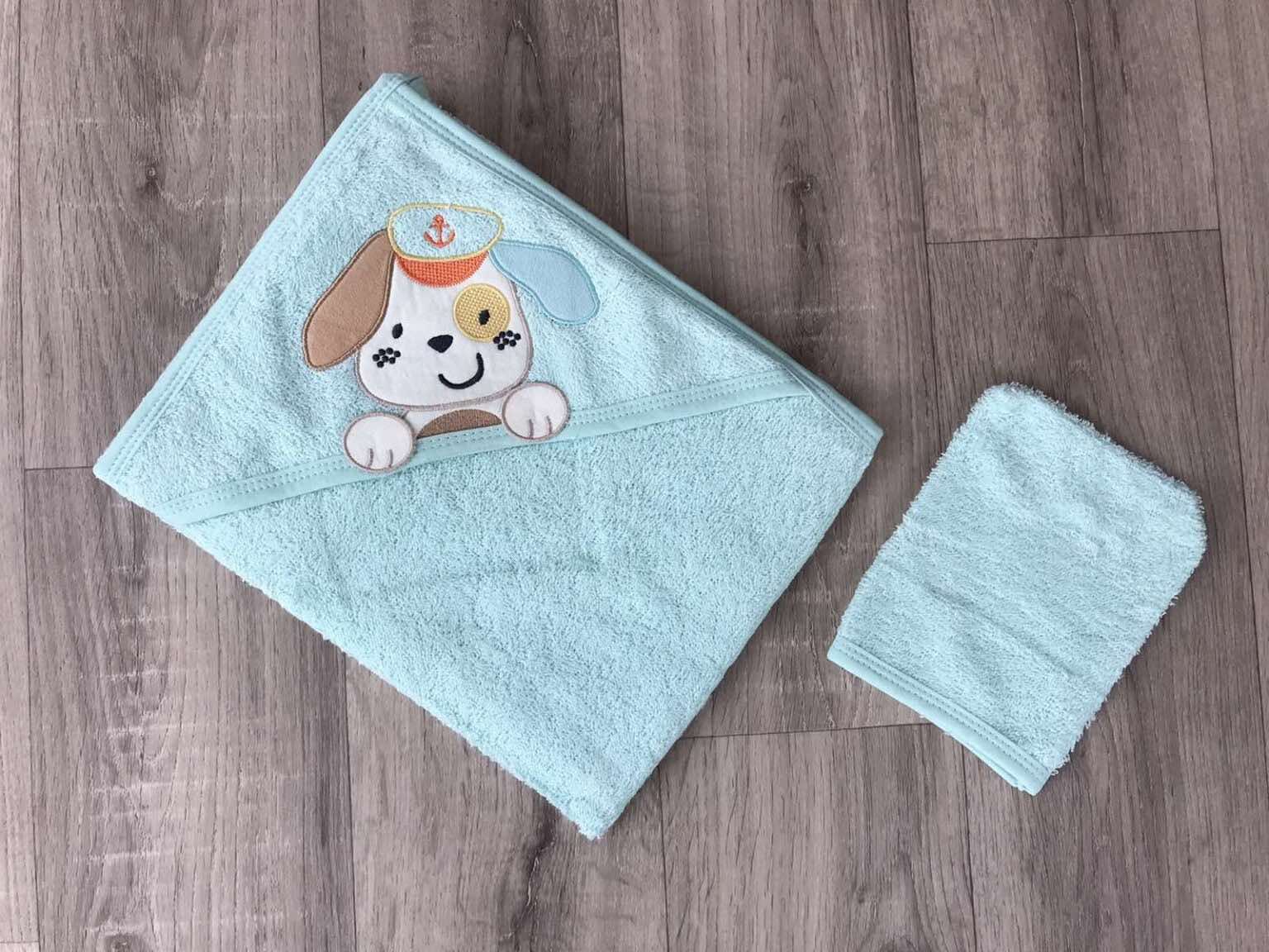 Махровий рушник з куточком  з руковичкою (352/), Туреччина