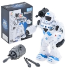 Іграшка робот ходить, стріляє пластиковими снарядами, проектор, світло, звук 827-1