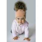 Детская зимняя шапка для девочки Алика, морковная, DemboHouse (ДембоХаус)