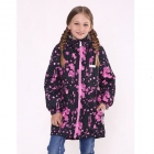 Детская демисезонная куртка для девочки, черно-малиновая (EW-42), JOIKS