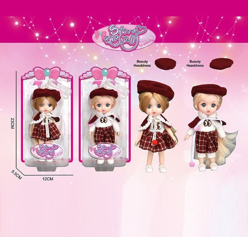 Лялька довге волосся, на шарнірах, 16 см SK099A