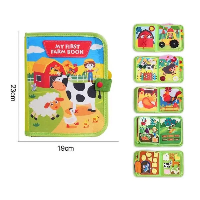 Інтерактивна м'яка книжка-бізіборд 25008 «Ферма»