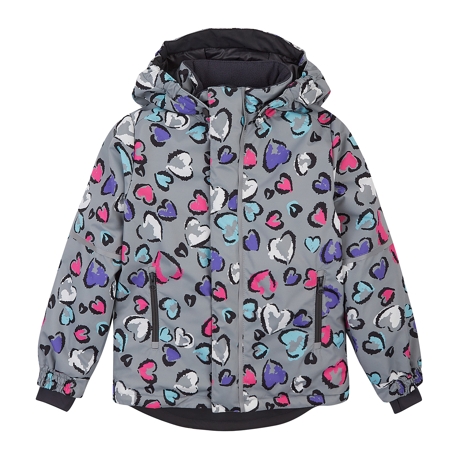 ​ Дитяча зимова куртка для дівчинки HEART GREY (952-02031-2025) DaNa-kids B.TEX