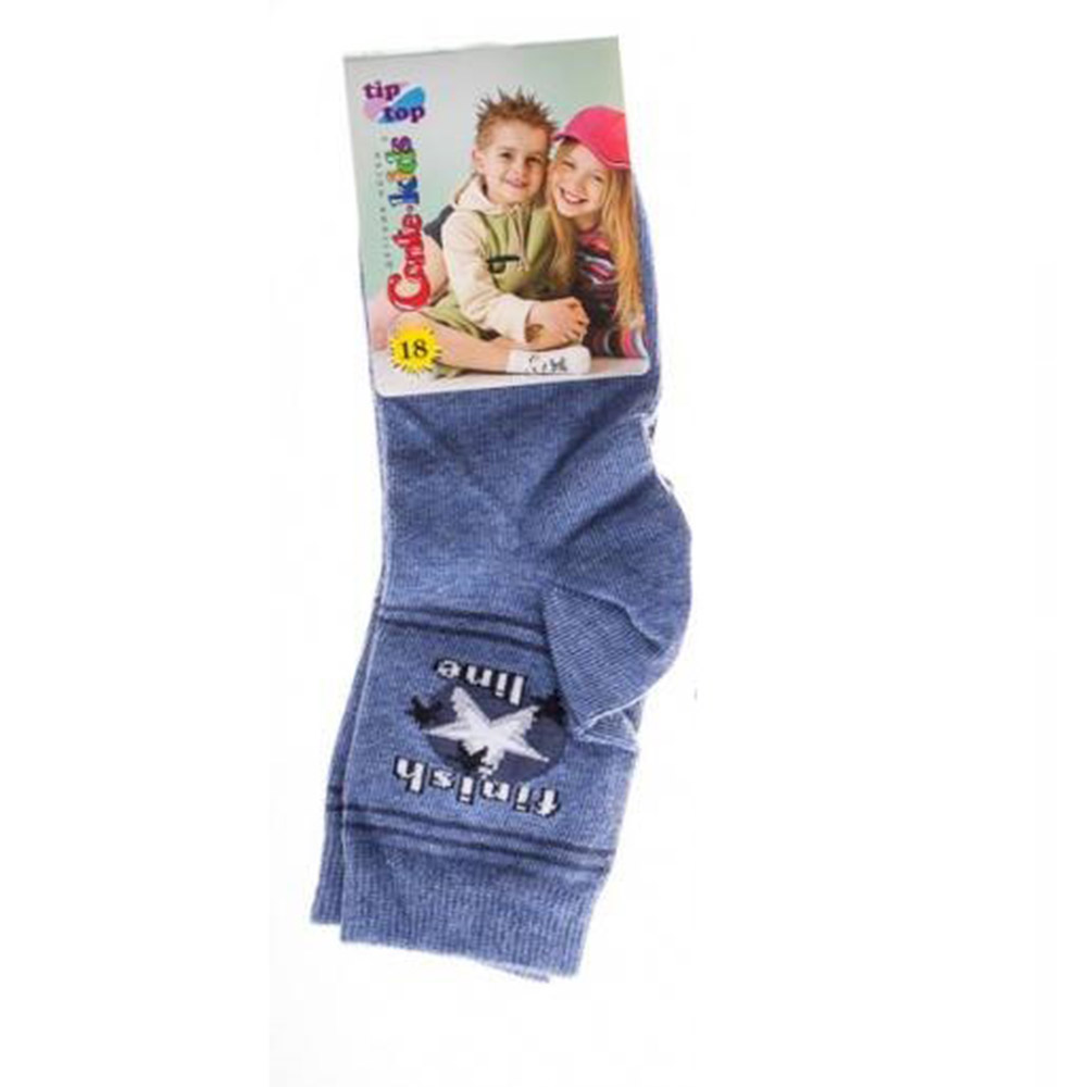Дитячі бавовняні шкарпетки Tip-Top, денім (5С-11СП), Conte Kids