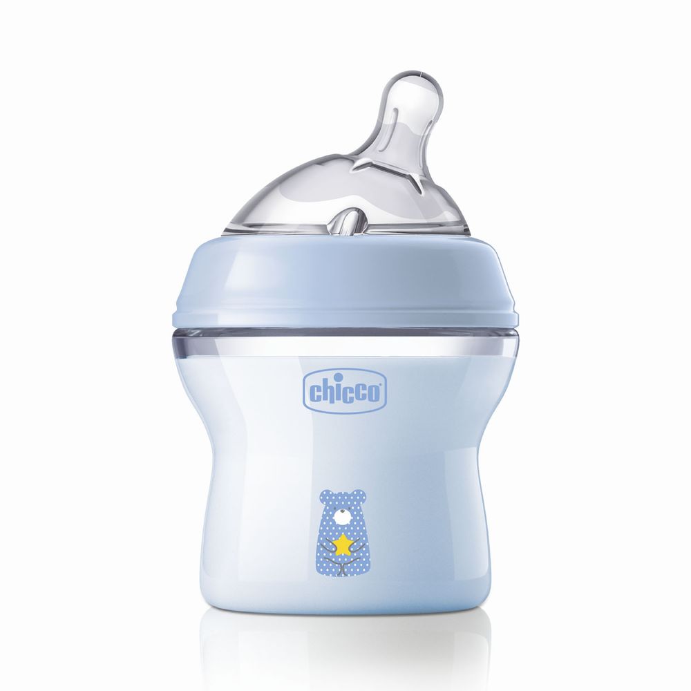 Дитяча пляшечка Natural Feeling NEW, 150 мл, 0м+ блакитна (81311.20), Chicco
