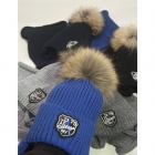 Зимняя детская шапка с натуральным помпоном и хомут,  (25Wp128), Pompona