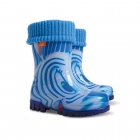 Сапоги резиновые детские "Twister Lux Print, зебра, голубые" (0039), Demar (Демар)