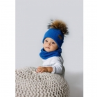 Детский зимний комплект (шапка + снуд) для мальчика "Гоги", синий, DemboHouse (ДембоХаус)