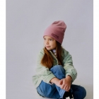 Детская демисезонная шапка для девочки Дениза, пудра, DemboHouse (ДембоХаус)