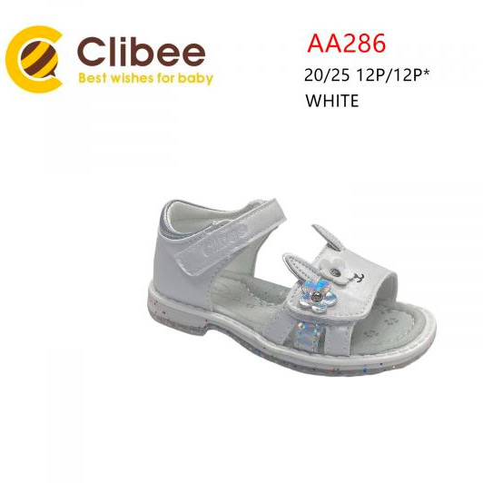 Дитячі босоніжки для дівчинки, білі 22 розміру AA286 , Clibee