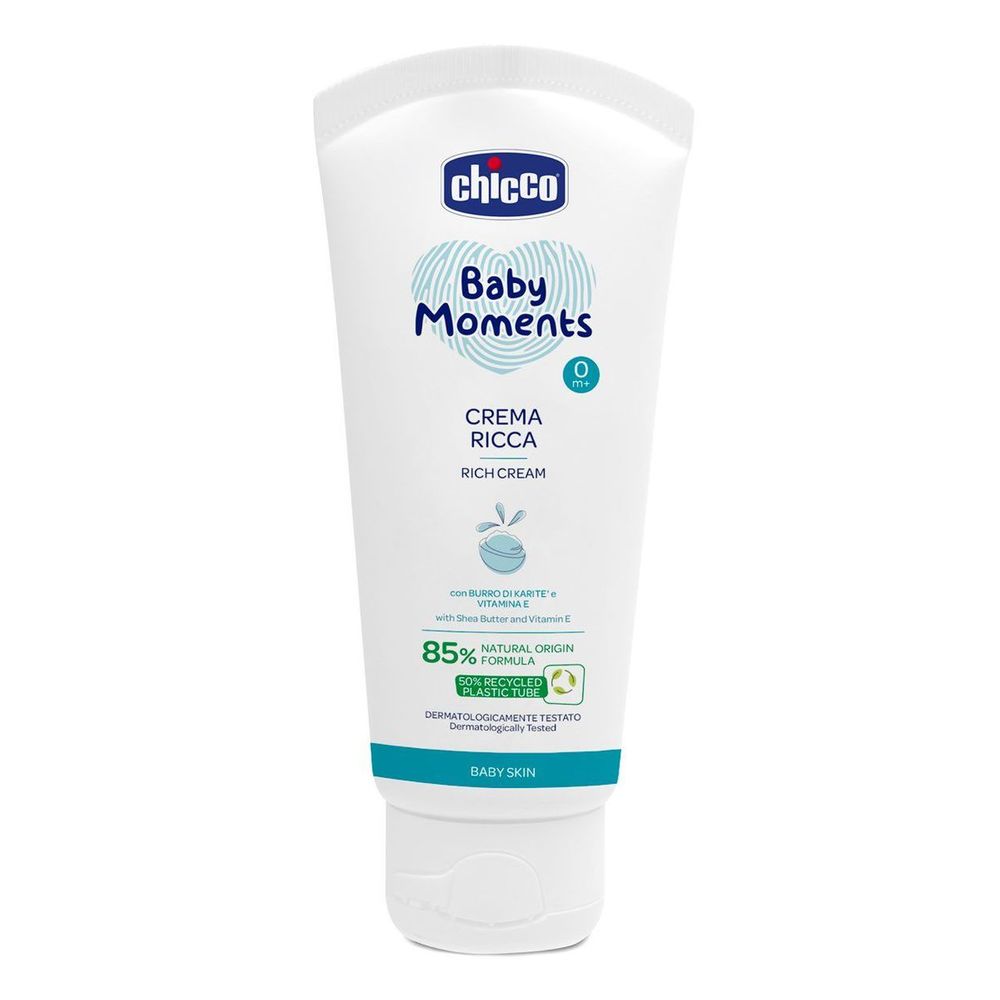 Крем живильний Baby Moments з маслом ши, 100 мл (10596.00), Chicco