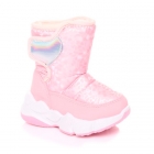 Зимові дитячі чоботи - дутики для дівчинки, рожеві, HD03, Apawwa