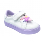 Детские кроссовки бело-сиреневые R248 white-purple, Apawwa