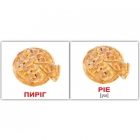 Мини - карточки Домана "Їжа/Food" укр./англ., 40 карточек, Вундеркинд с пеленок