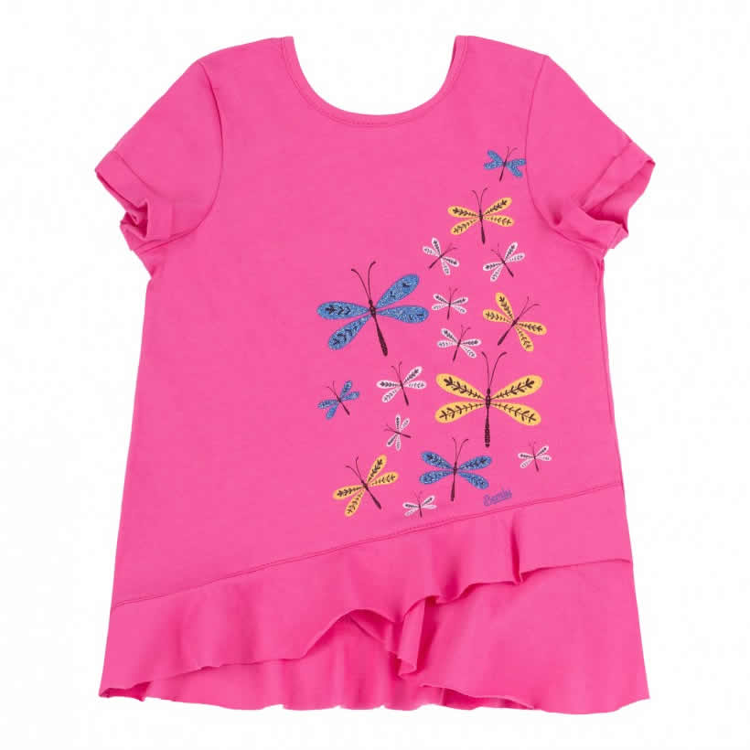 Детская блуза для девочек Magic flower, малиновая (ФБ702), Бемби