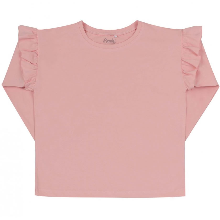 Блуза з довгим рукавом для дівчинки, рожева (ФБ862), Бембі