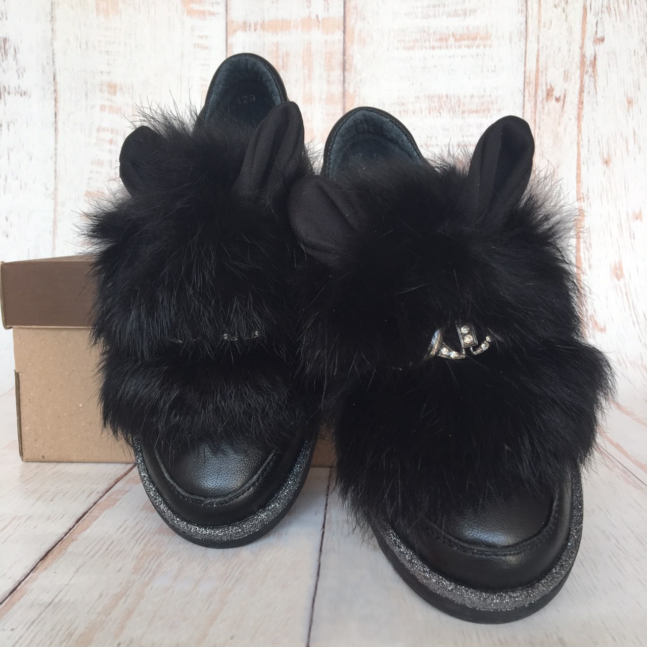 Детские туфли для девочки, черные (88129/19/194), Bistfor