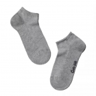 Детские хлопчатобумажные носки Active, короткие, однотонные, серые (19С-180СП), Conte Kids