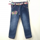 Детские утепленные джинсы для девочки, синие (M-686), BabyNass (Турция)