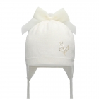 Детская демисезонная шапка для девочки, молочная (BX305), Barbaras