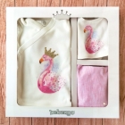 Комплект одежды на выписку для новорожденной девочки Лебедь, 5 предметов (1019), Bebengo (Турция)