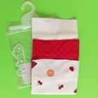 Детские носовые платочки для девочки, набор 3 штуки (C649), Bebetto