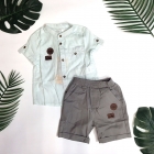 Детский комплект для мальчиков, рубашка + шорты(РБ108 + ШР503), Бемби