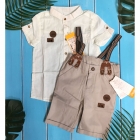 Детский комплект для мальчиков, рубашка + шорты(РБ108 + ШР553), Бемби