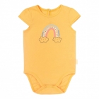 Детское боди-футболка для девочки, желтое (БД181), Бемби