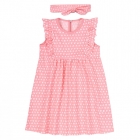 Комплект для девочки (платье+повязка), розовый (КП241), Бемби