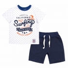 Детский костюм для мальчика Summer paradise, белый+темно-синий (КС617), Бемби