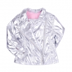 Детская демисезонная куртка для девочки, серебро (КТ206), Бемби