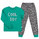 Пижама для мальчика Cool Boy, бирюзовый+рисунок (ПЖ39), Бемби