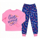 Пижама для девочки, бабочки розовый+синий (ПЖ53), Бемби