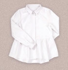 Блуза для девочки, белая (РБ145), Бемби