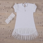 Крестильная рубашка "Янголятко" для девочки, белая (2708153), Бетис