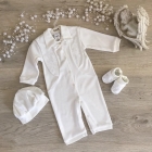 Хрестильний костюм для хлопчика Оксамитовий Блиск, інтерлок, молочний (276854), Бетіс