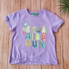 Дитяча футболка для дівчинки, бузкова (3001-025), Cichlid