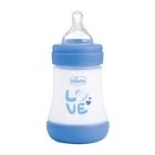 Дитяча пляшечка пластик PERFECT 5 Love, 150 мл, соска силікон, 0 м+ (20211.21.40), Chicco