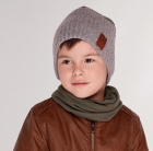 Детский демисезонный комплект (шапка + хомут) "Чикаго" для мальчика, DemboHouse (ДембоХаус)