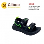 Детские босоножки для мальчика, черные c зеленым ZB66, Clibee